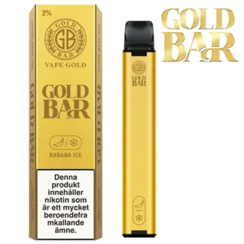 Gold Bar Mesh Banana Ice 20 mg engångsvape i förpackning