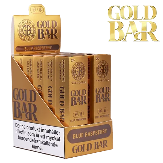 Gold Bar Mesh Blue Raspberry 20 mg säljs i 10-pack