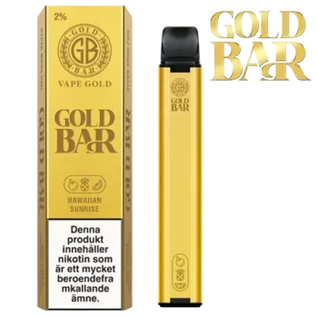 Gold Bar Mesh Hawaiian Sunrise 20 mg engångsvape i förpackning