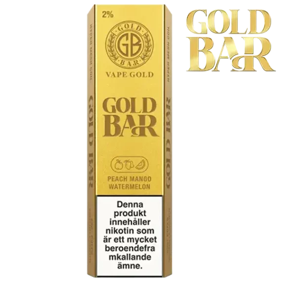 Gold Bar Mesh Peach Mango Watermelon 20 mg Vapeförpackning