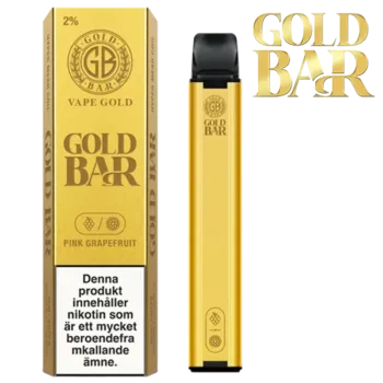 Gold Bar Mesh Pink Grapefruit 20 mg engångsvape i förpackning