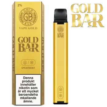 Gold Bar Mesh Spearmint 20 mg engångsvape i förpackning