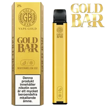 Gold Bar Mesh Watermelon Ice 20 mg engångsvape i förpackning