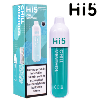 Hi5 Chill Menthol 20 mg engångsvape i förpackning