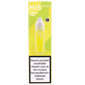 Hi5 Lemon Lime 20 mg gul vapeförpackning