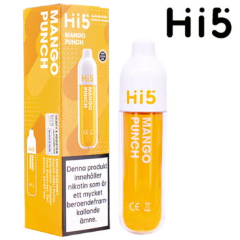 Hi5 Mango Punch 20 mg engångsvape i förpackning