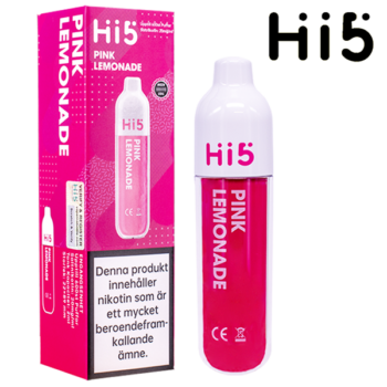 Hi5 Pink Lemonade 20 mg engångsvape i förpackning