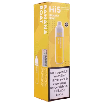 Hi5 Banana Boat 20 mg gul vapeförpackning