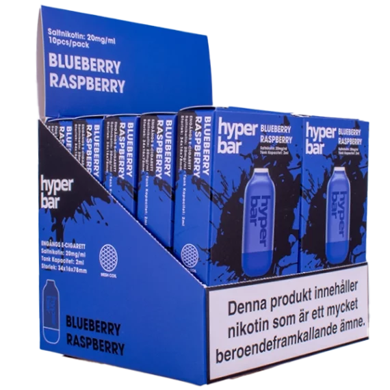 Hyper Bar Blueberry Raspberry 20mg tiopack e-cigaretter