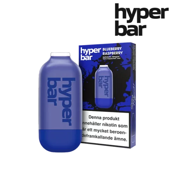 Hyper Bar Mesh Blueberry Raspberry 20 mg engångsvape förpackning