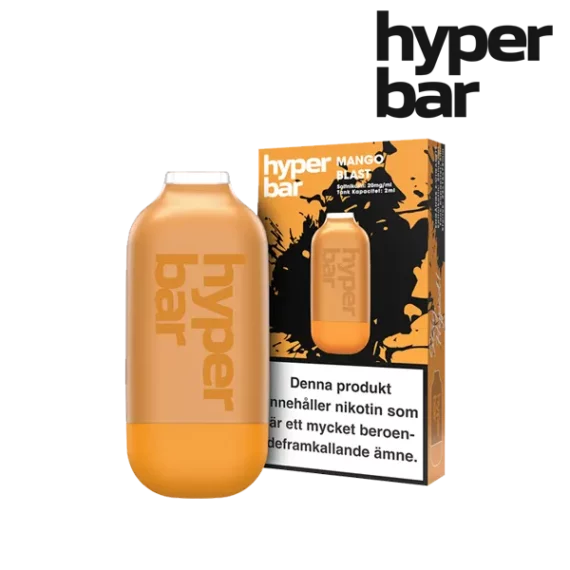 Hyper Bar Mesh Mango Blast 20 mg engångsvape förpackning