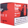 Ett tiopack av Hyper Bar Red Apple Ice är gjord av tjockt papper