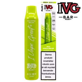 IVG BAR PLUS+ Fuji Apple Melon 20 mg Japanska Äpple Engångsvape Vape E-cigarett Nikotin