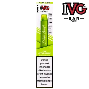 IVG BAR PLUS+ Fuji Apple Melon 20 mg Japanska Äpple Engångsvape Vape E-cigarett Nikotin