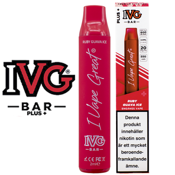 IVG BAR PLUS+ Ruby Guava Ice 20 mg