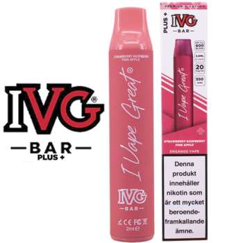 IVG BAR PLUS+ Strawberry Raspberry Pink Apple 20 mg