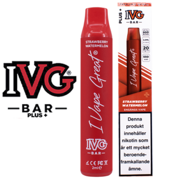 IVG BAR PLUS+ Strawberry Watermelon 20 mg Jordgubb Vattenmelon Melon E-cigarett Engångsvape Vape