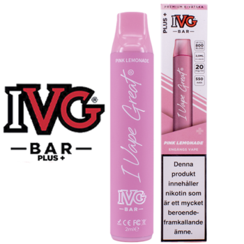 IVG BAR PLUS+ Pink Lemonade 20 mg