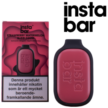 InstaBar Air 600 Strawberry Watermelon Bubblegum Vape