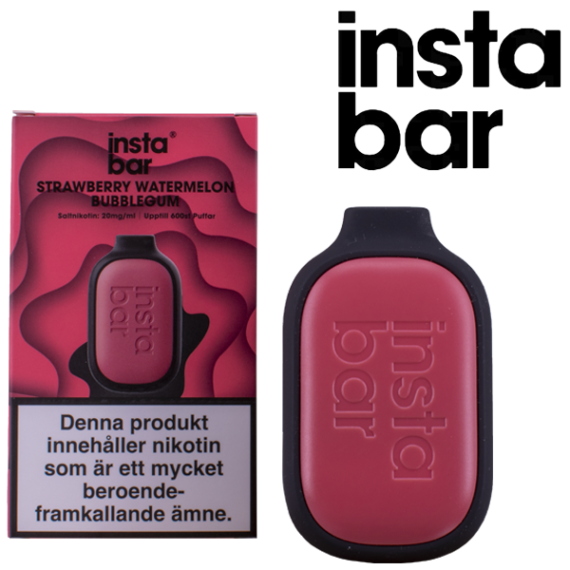 InstaBar Air 600 Strawberry Watermelon Bubblegum Vape