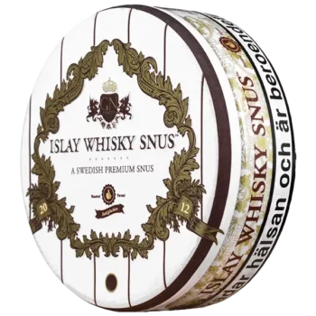 Islay Whisky White Portion Tobak Metall Snus Portionssnus GN Tobacco AB