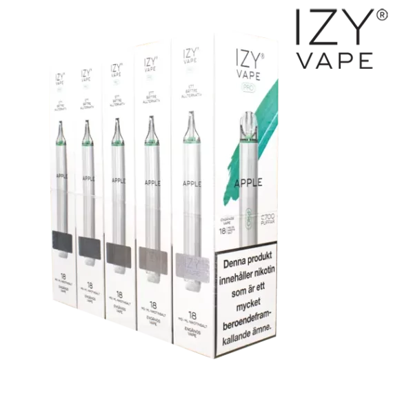 Izy Vape Pro Apple Ice 18 mg förpackning.