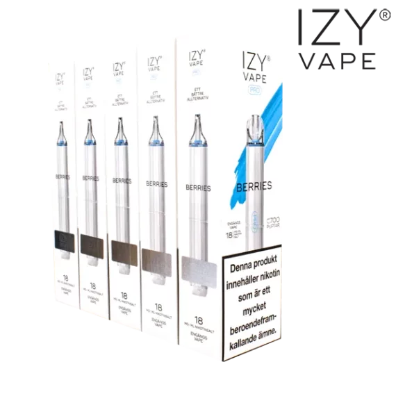 Izy Vape Pro Berries 18 mg förpackning.