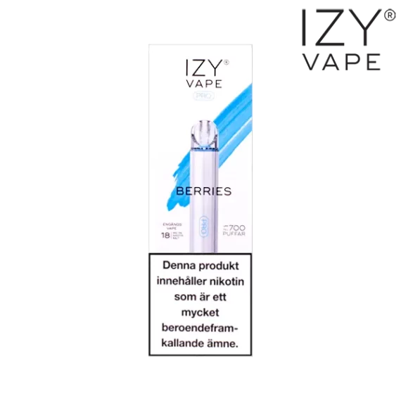 Izy Vape Pro Berries 18 mg förpackning.