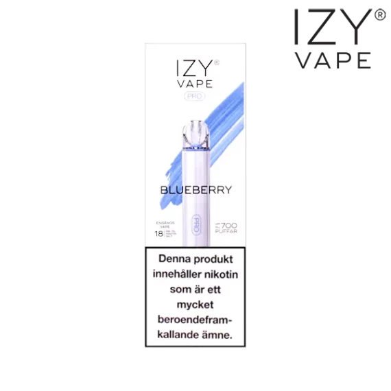 Izy Vape Pro Blueberry Ice 18 mg förpackning.