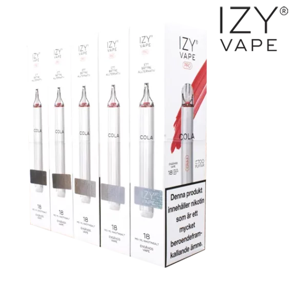 Izy Vape Pro Cola Ice 18 mg förpackning.