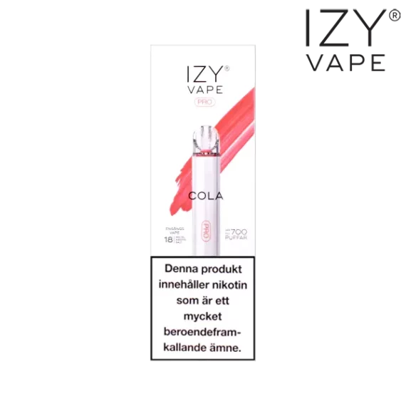 Izy Vape Pro Cola Ice 18 mg förpackning.