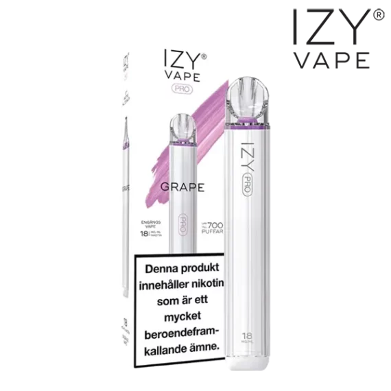 Izy Vape Pro Grape Ice 18 mg vapeenheten.