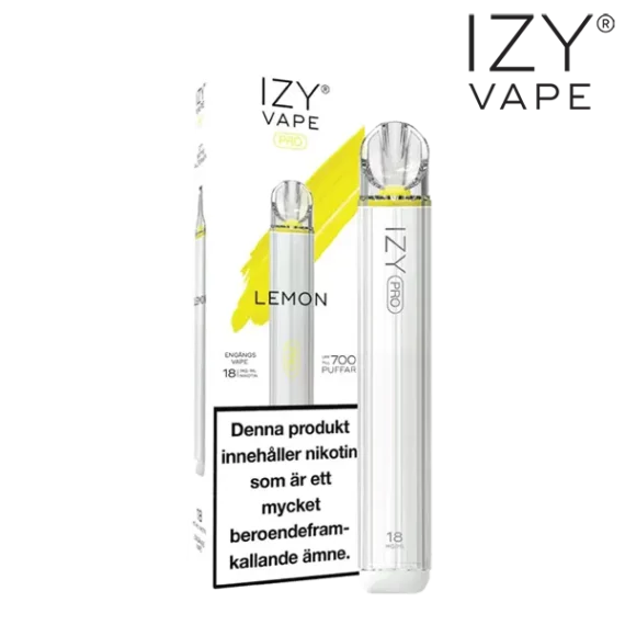 Izy Vape Pro Lemon Ice 18 mg vapeenheten.