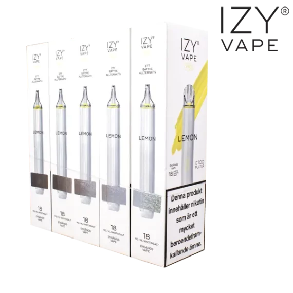 Izy Vape Pro Lemon Ice 18 mg förpackning.