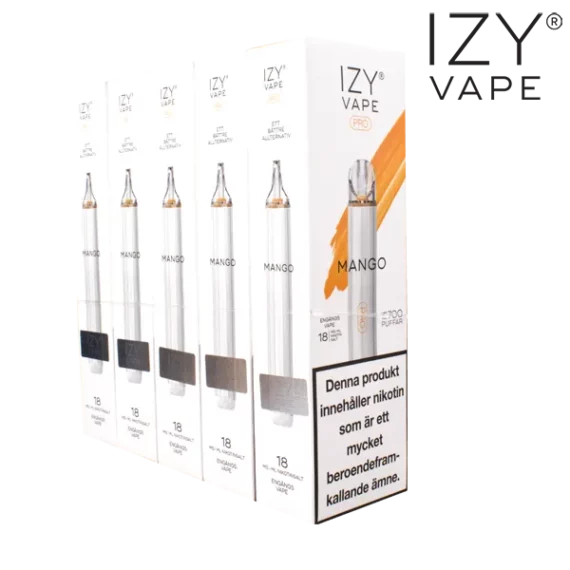 Izy Vape Pro Mango Ice 18 mg förpackning.