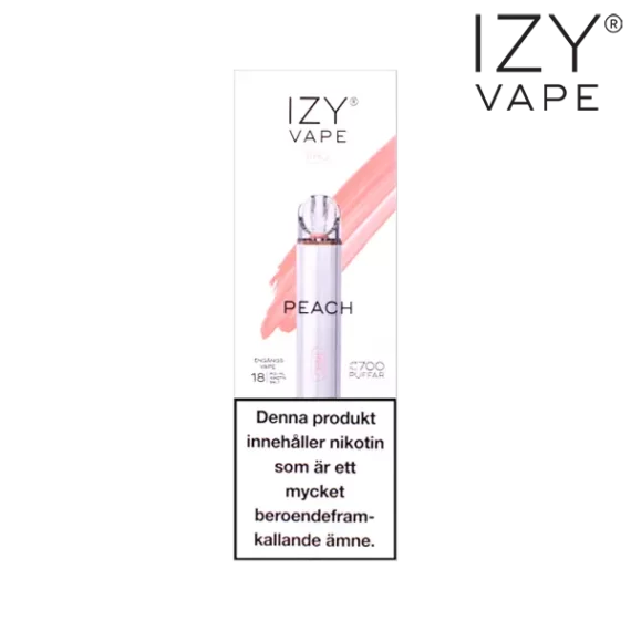 Izy Vape Pro Peach Ice 18 mg förpackning.