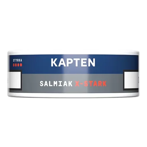 Kapten Salmiak X-Stark Vit Portion