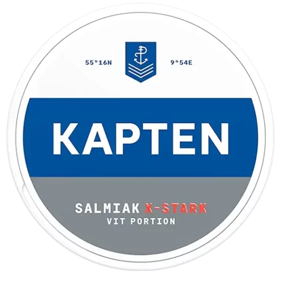 Kapten Salmiak X-Stark Vit Portion