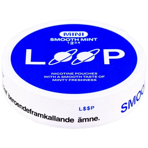 Loop Smooth Mint Mini 6.7 mg All White Portion Portionssnus Nikotin Tobaksfritt Dosa