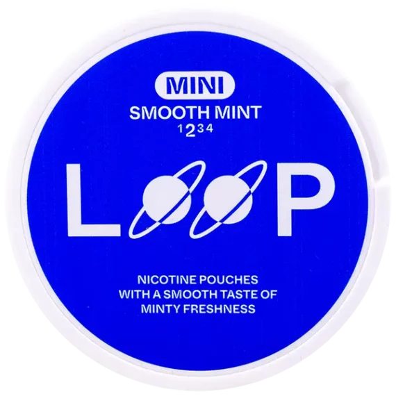 Loop Smooth Mint Mini 6.7 mg All White Portion Portionssnus Nikotin Tobaksfritt Lock