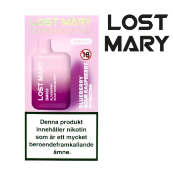 Lost Mary Blueberry Sour Raspberry 20 mg Vapeförpackning