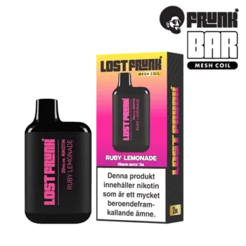 Lost Frunk Mesh Ruby Lemonade 20 mg engångsvape i förpackning