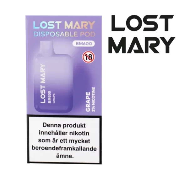 Lost Mary Grape 20 mg Vapeförpackning