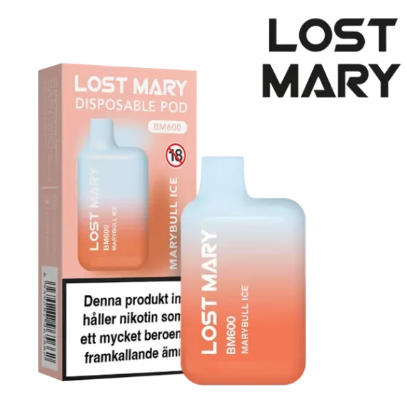 Lost Mary Marybull Ice 20 mg Engångsvape i förpackning