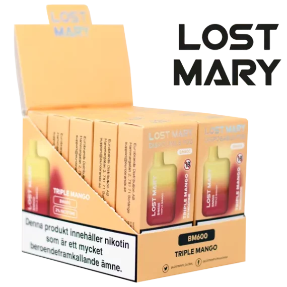 Lost Mary Triple Mango 20 mg säljs i 10-pack