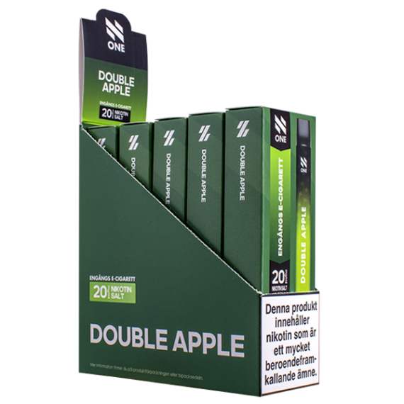 N ONE Double Apple 20 mg Displayförpackning med 10 e-cigaretter