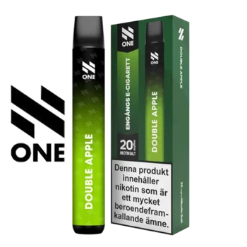 N ONE Double Apple 20 mg engångsvape i förpackning