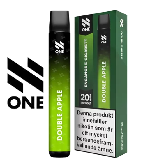 N ONE Double Apple 20 mg engångsvape i förpackning