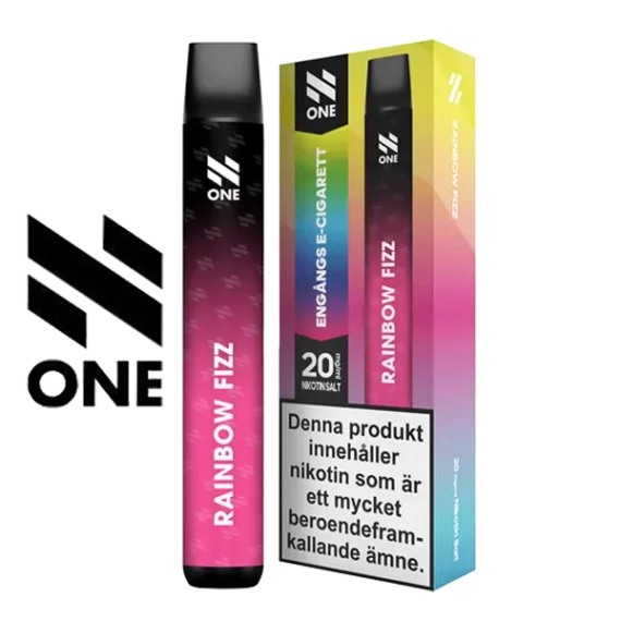 N ONE Rainbow Fizz 20 mg engångsvape i förpackning