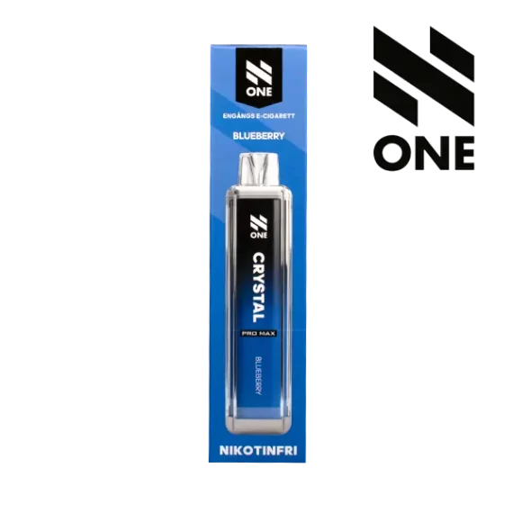 N ONE Crystal Zero Mesh Blueberry 0 mg blå vapeförpackning